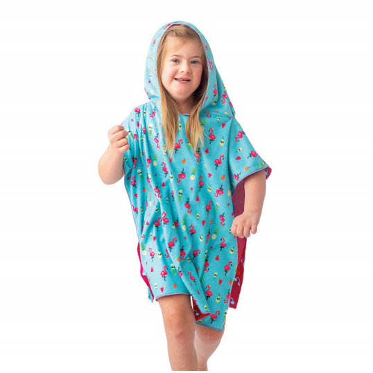 FlapJackKids Baby Πόντσο Διπλής Όψης UPF50+ Μονόκερος/Tropical - 1