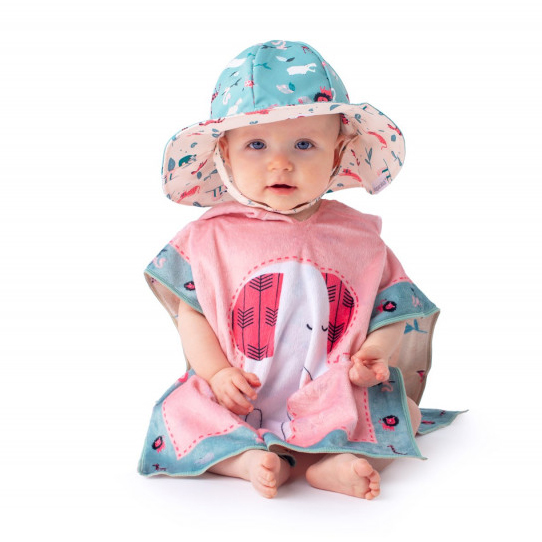 FlapJackKids Παιδικό Καπέλο Bucket Διπλής Όψης UPF 50+ Pink Zoo - 1