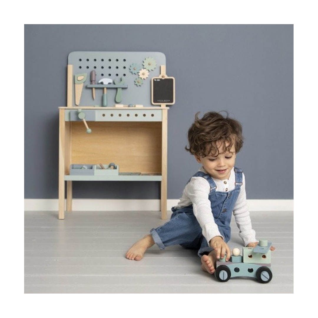 Little Dutch Ξύλινος Πάγκος Εργαλείων Πράσινο  LD4448 - 1