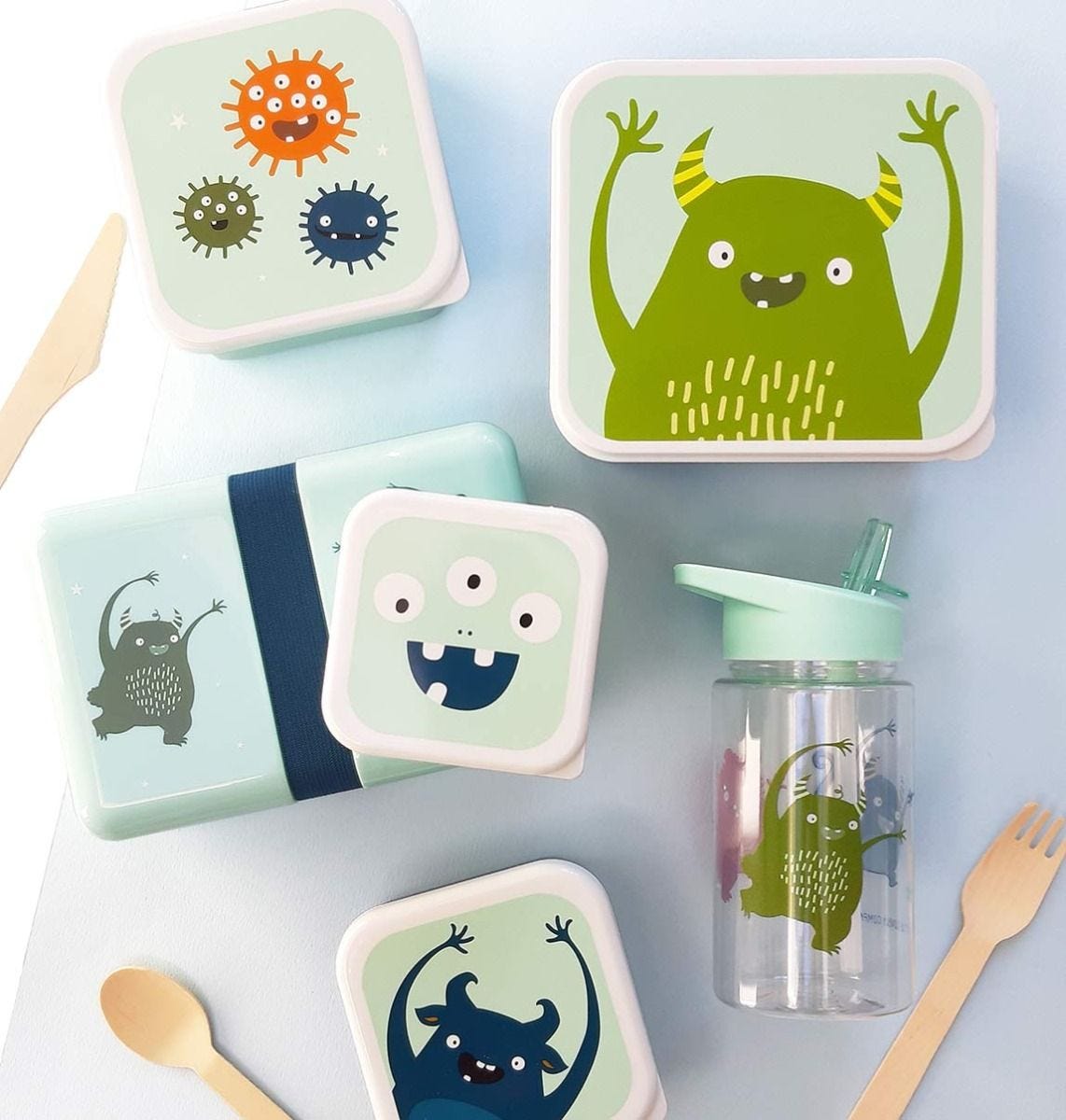 A Little Lovely Company Σετ 4 Δοχεία Φαγητού Lunch & Snack Box 