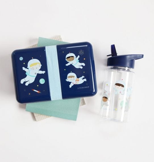 A Little Lovely Company Παιδικό Παγούρι 450ml Astronauts - 3