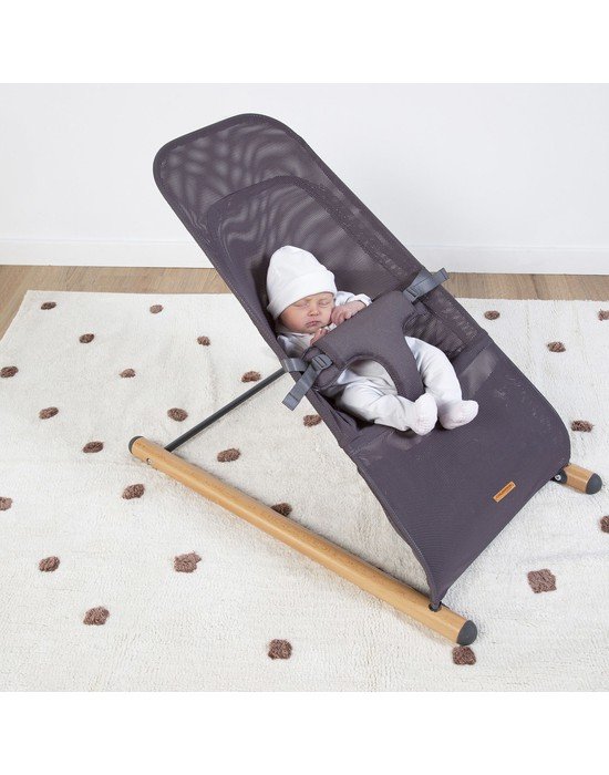 Childhome Βρεφικό Ρηλάξ Evolux Natural Anthracite - 1