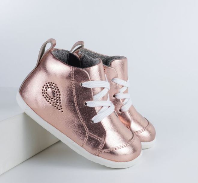 Bobux Παιδικό Παπούτσι Step Up Alley-Oop Rose Gold Metallic - 1