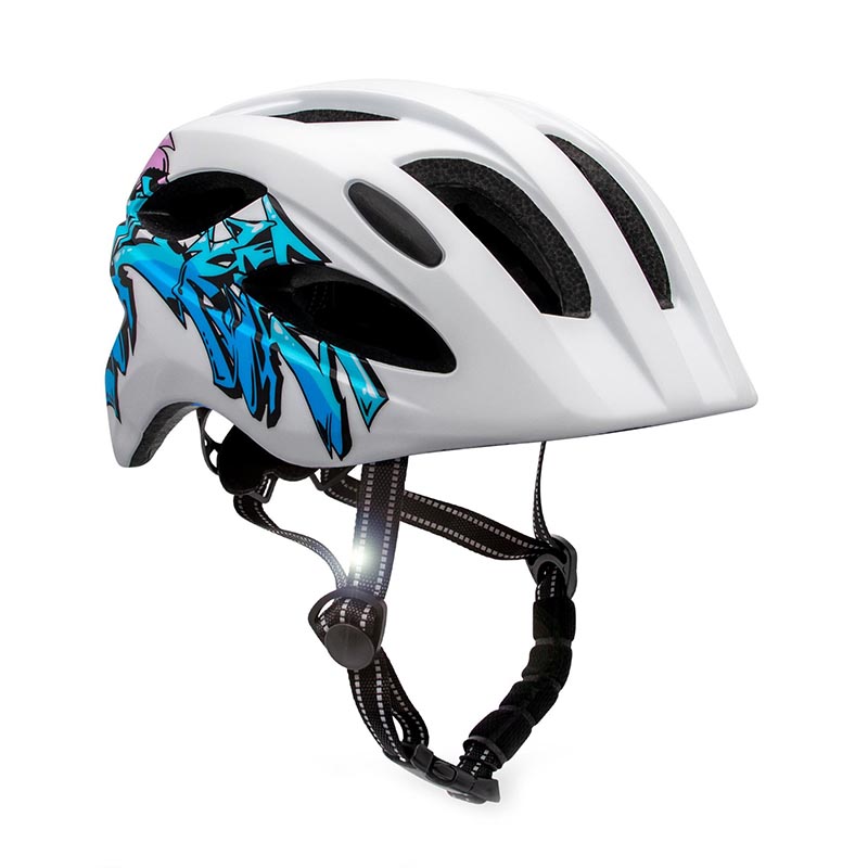 Crazy Safety Παιδικό Κράνος Grafitti White-Blue (M 54-58εκ.) - 1