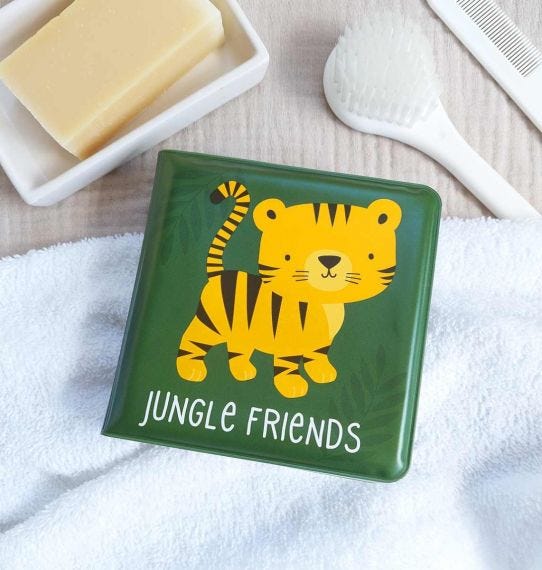 A Little Lovely Company Παιχνίδι Mπάνιου Bιβλιαράκι Jungle Friends - 1