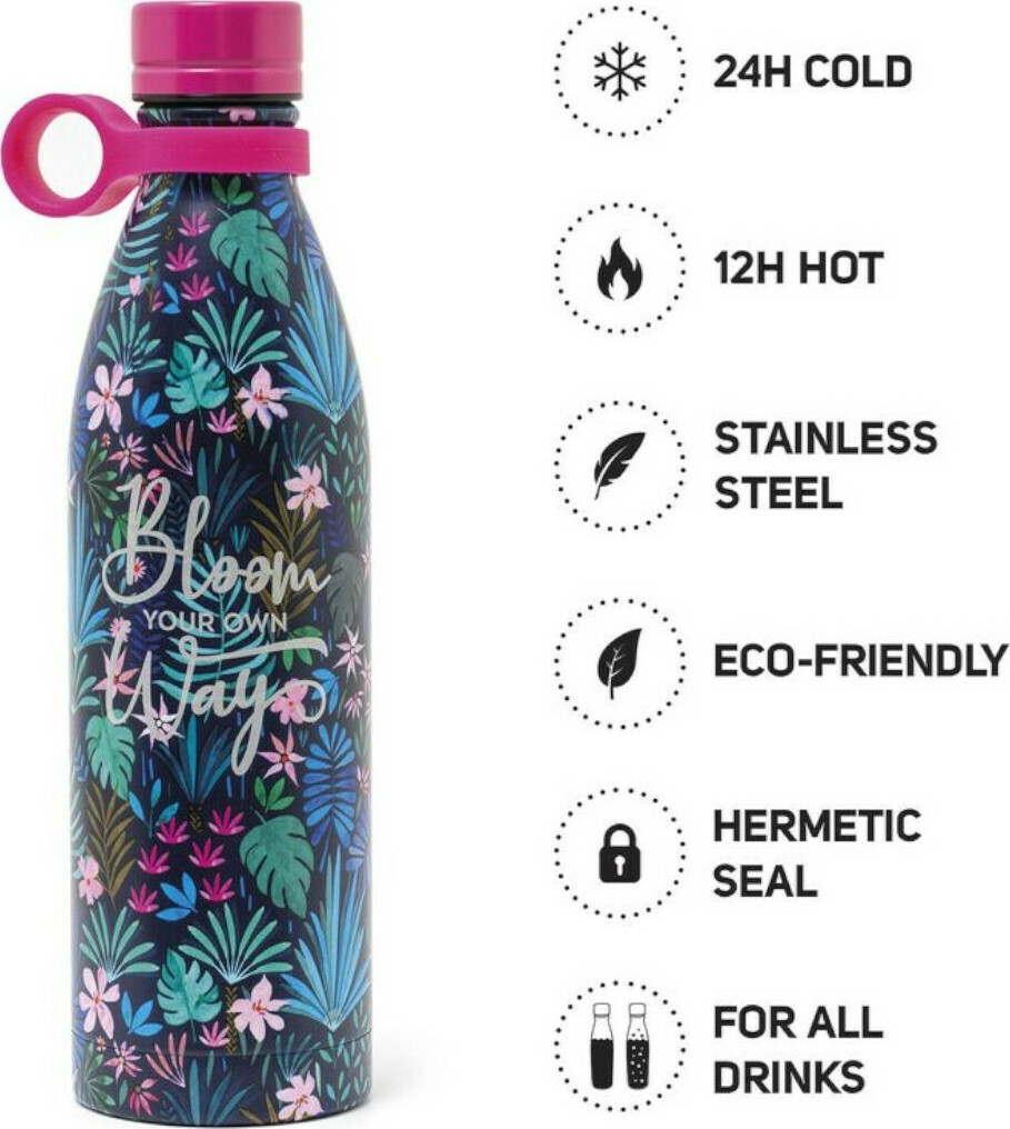 Legami Milano Ανοξείδωτο Μπουκάλι-Θερμός Hot&Cold Flora 800ml - 1