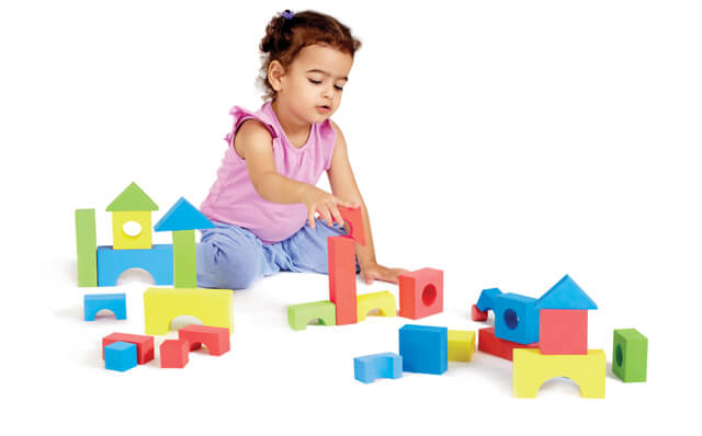 Edushape Μαλακά Χρωματιστά Στοιβαζόμενα Τουβλάκια 80τμχ. - 1
