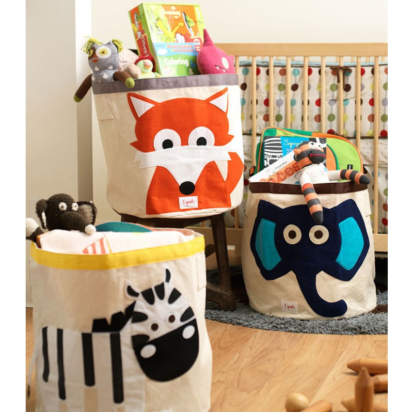 3 Sprouts Storage Bin Bulldog Στρογγυλό Καλάθι Αποθήκευσης Παιχνιδιών - 1