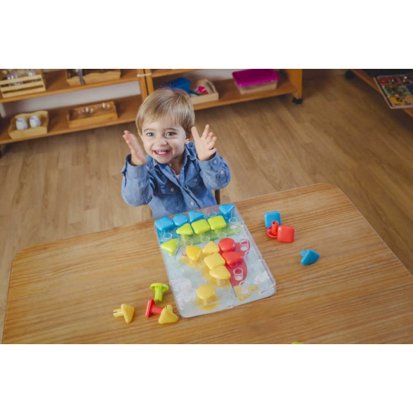 Miniland Επιτραπέζιο Παιχνίδι Μωσαϊκό SUPER PEGS 32τμχ. - 1