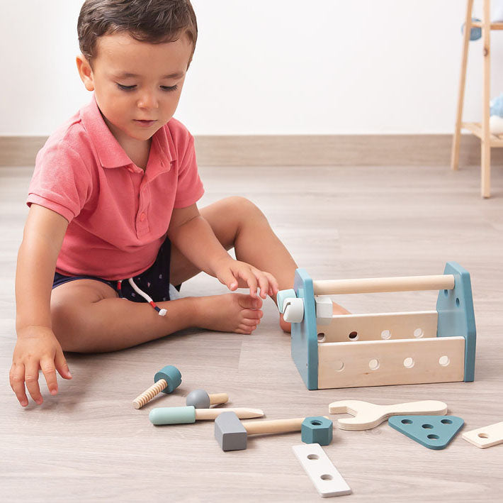 Kiokids Παιχνίδι Ξύλινη Εργαλειοθήκη Μπλε - 1