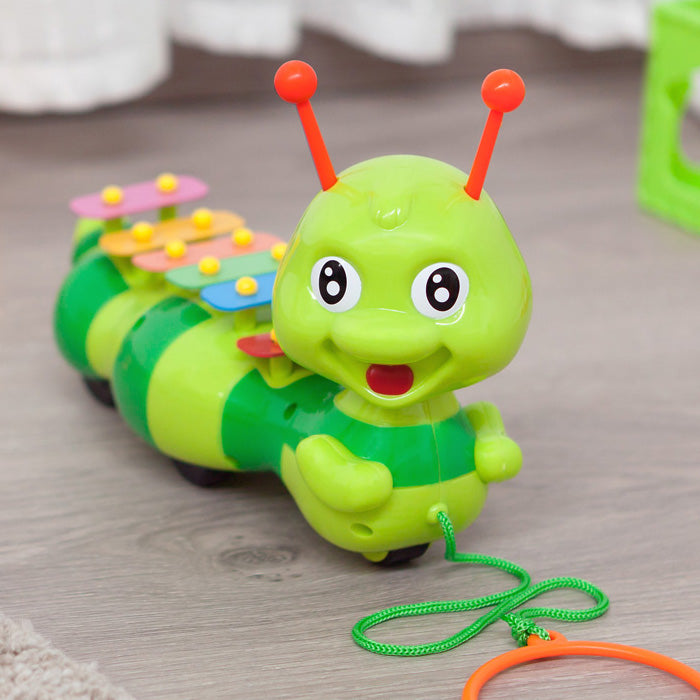 Kiokids Παιχνίδι 2 σε 1 Ξυλόφωνο Τρεχαλίτσα Κάμπια - 1