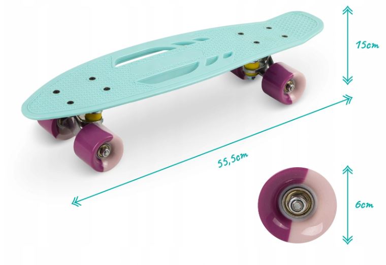 Momi Qkids Galaxy Τροχοσανίδα Skateboard έως 50kg Light Blue - 3