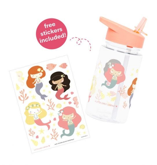 A Little Lovely Company Παιδικό Παγούρι 450ml Mermaids - 2