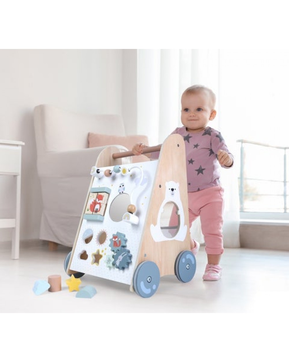 Gerardo's Toys Ξύλινη Περπατήστρα Δραστηριοτήτων - 1