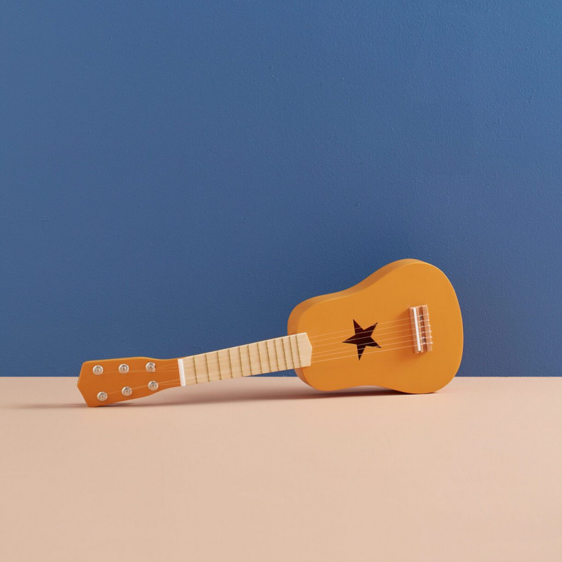 Kids Concept Παιδική Ξύλινη Κιθάρα Κίτρινη 3+ Ετών - 1