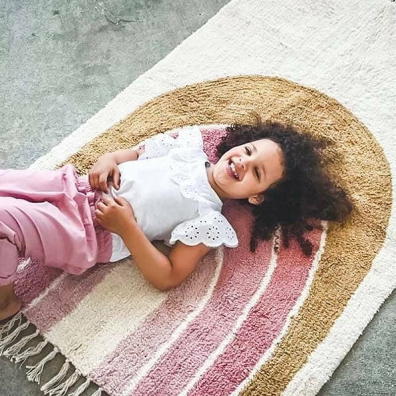 Little Dutch Χαλί Παιδικού Δωματίου Rainbow Pink 90X130εκ. - 1