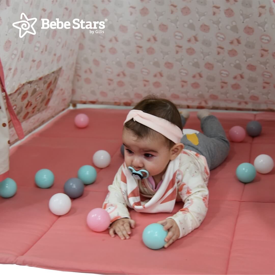 Bebe Stars Παιδική Σκηνή Panda με 20 Πολύχρωμες Μπάλες - 1