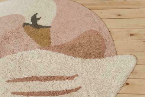 Little Dutch Χαλί Παιδικού Δωματίου Swan Round Pink 110x115εκ. - 1