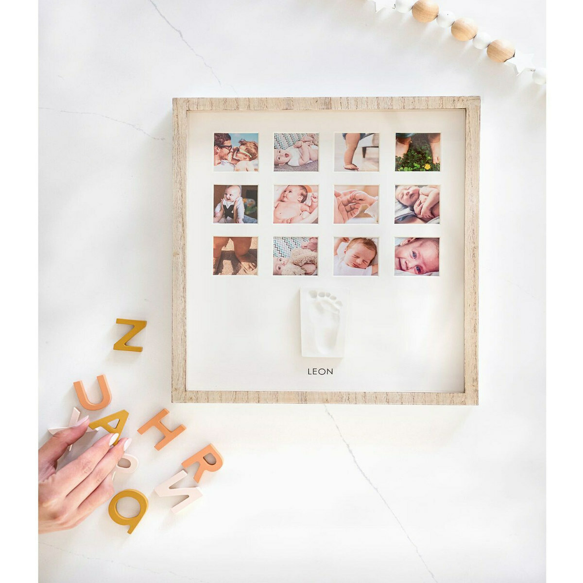 Baby Art Κορνίζα Αποτύπωμα First Year Frame Wooden - 1