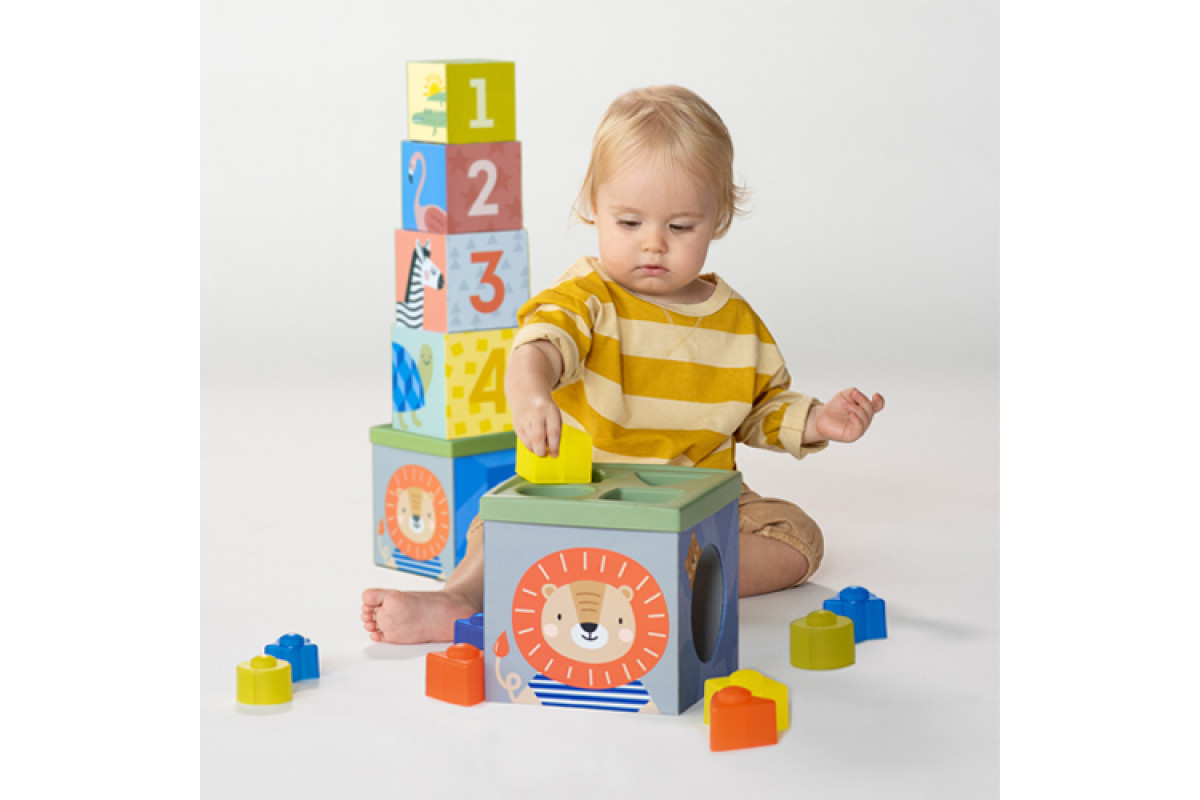Taf Toys Παιχνίδι Δραστηριοτήτων Savannah Sort & Stack 12+M - 1