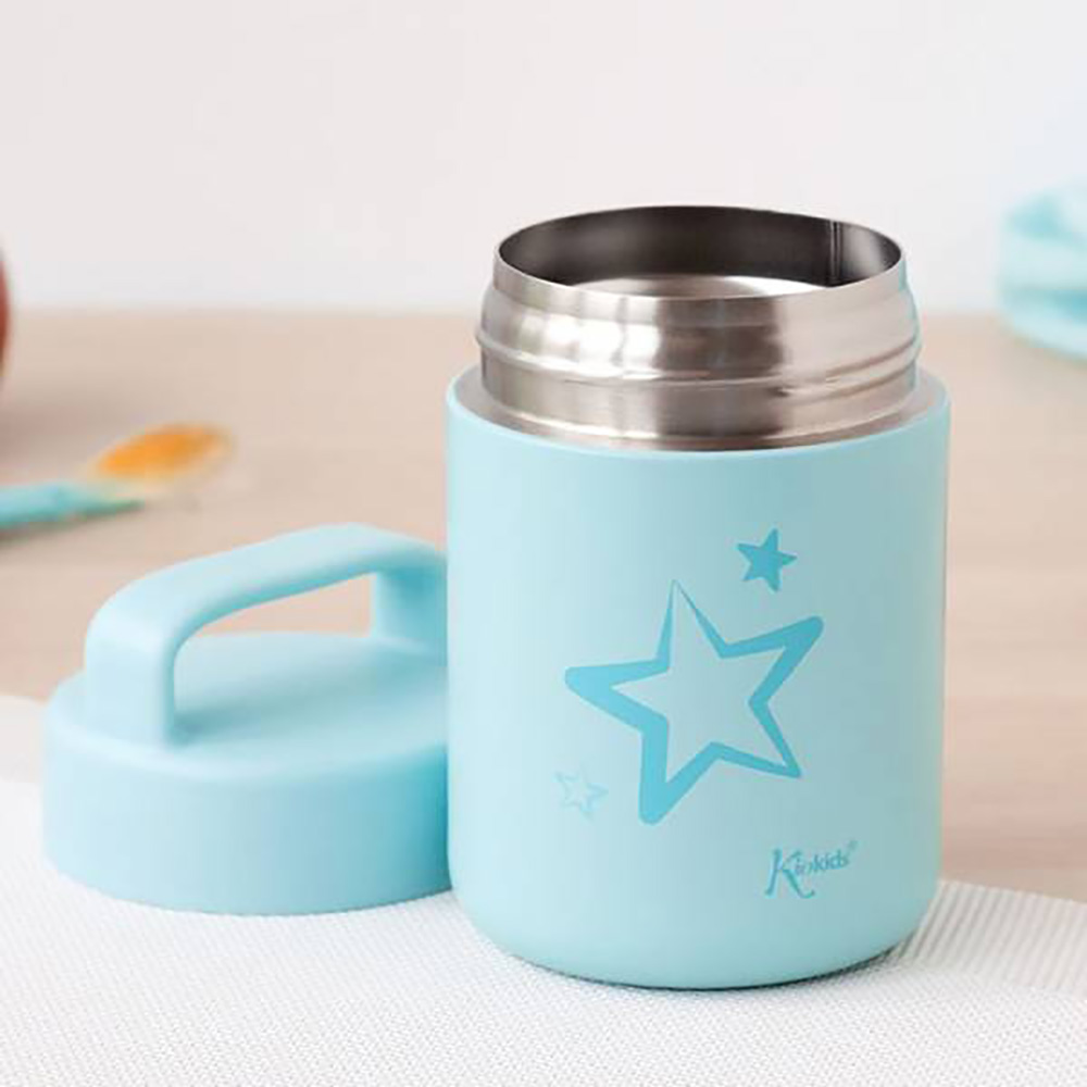 Kiokids Παιδικό Θερμοδοχείο Φαγητού 350ml Σιέλ - 1