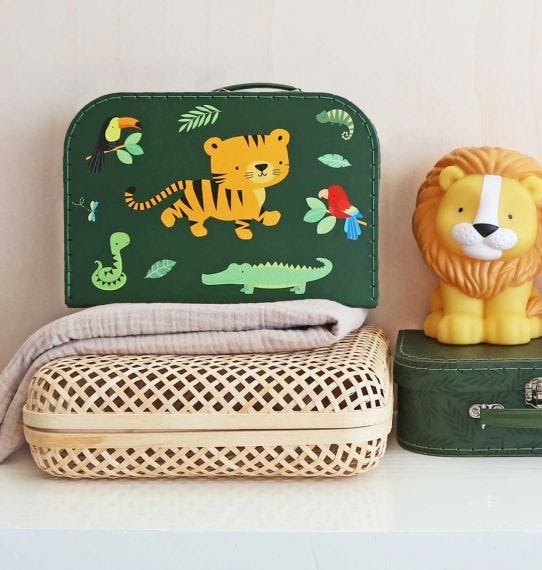 A Little Lovely Company Παιδικά Βαλιτσάκια 2τμχ. Jungle Tiger - 1