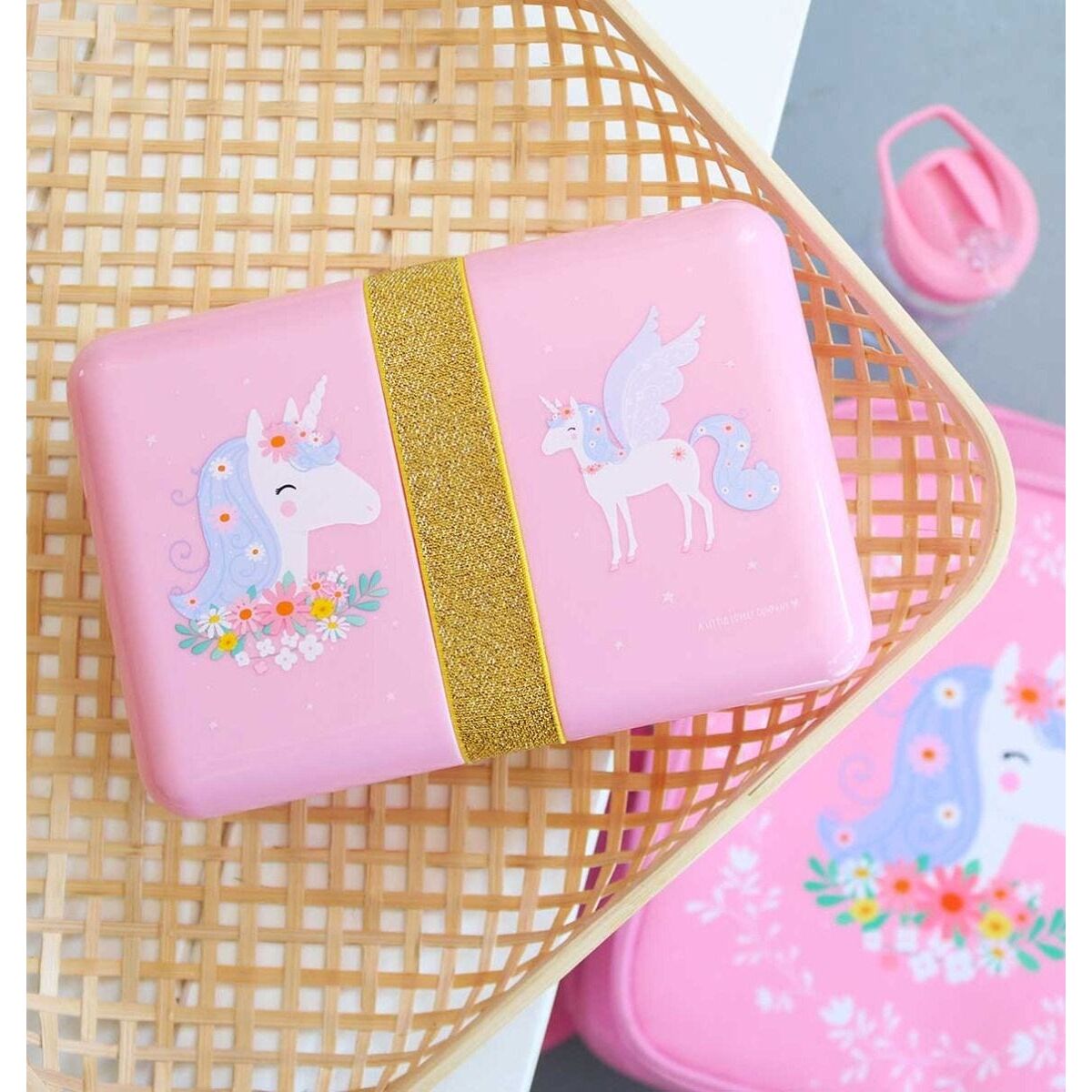 A Little Lovely Company Δοχείο φαγητού Lunch box Unicorn - 1