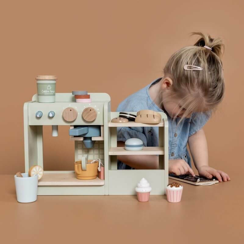Little Dutch Παιχνίδι Ξύλινη Μηχανή Καφέ Coffee Corner με Αξεσουάρ - 1