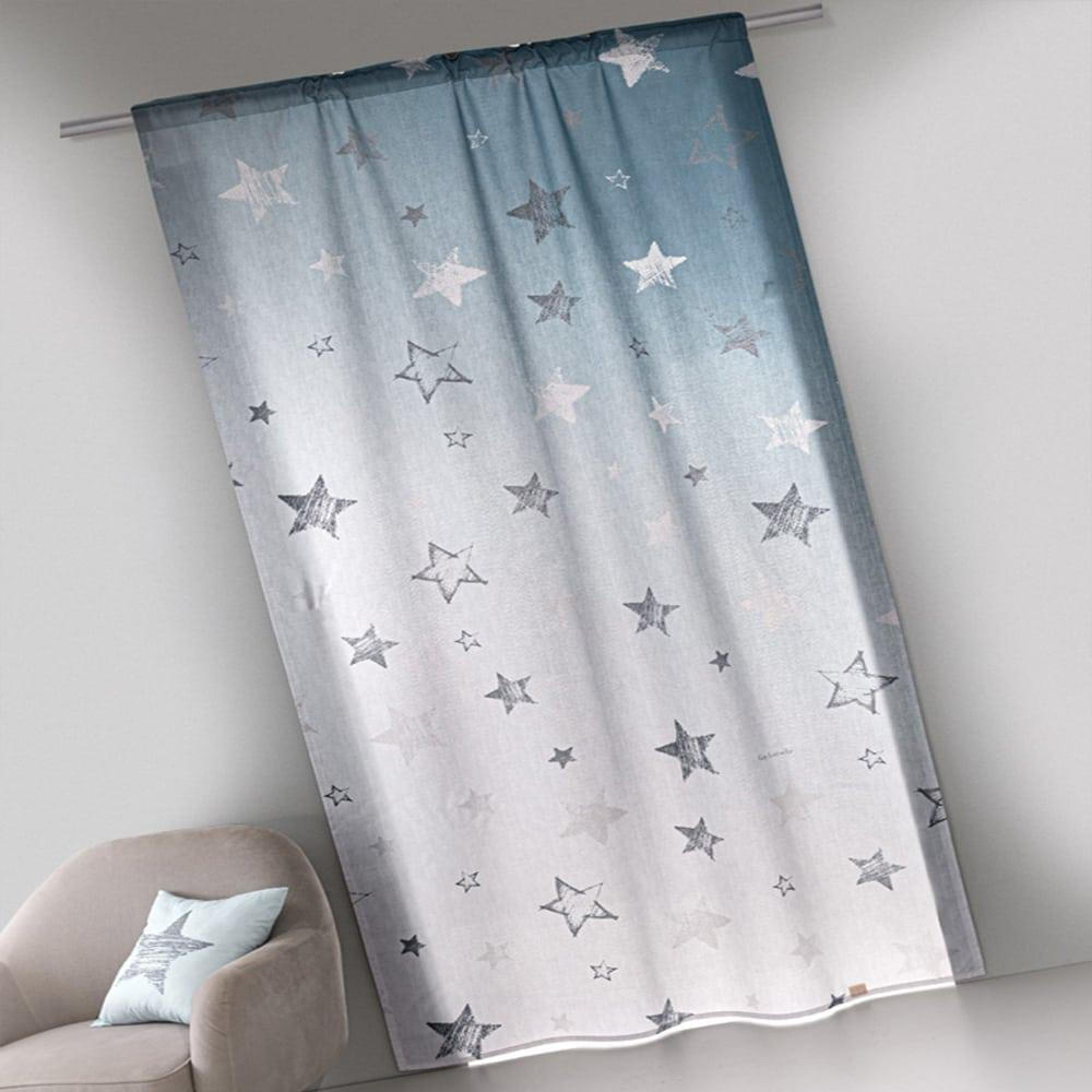 Guy Laroche Παιδική Κουρτίνα Orin Sky με Τρέσα Γαλάζια 145x270εκ. - 1