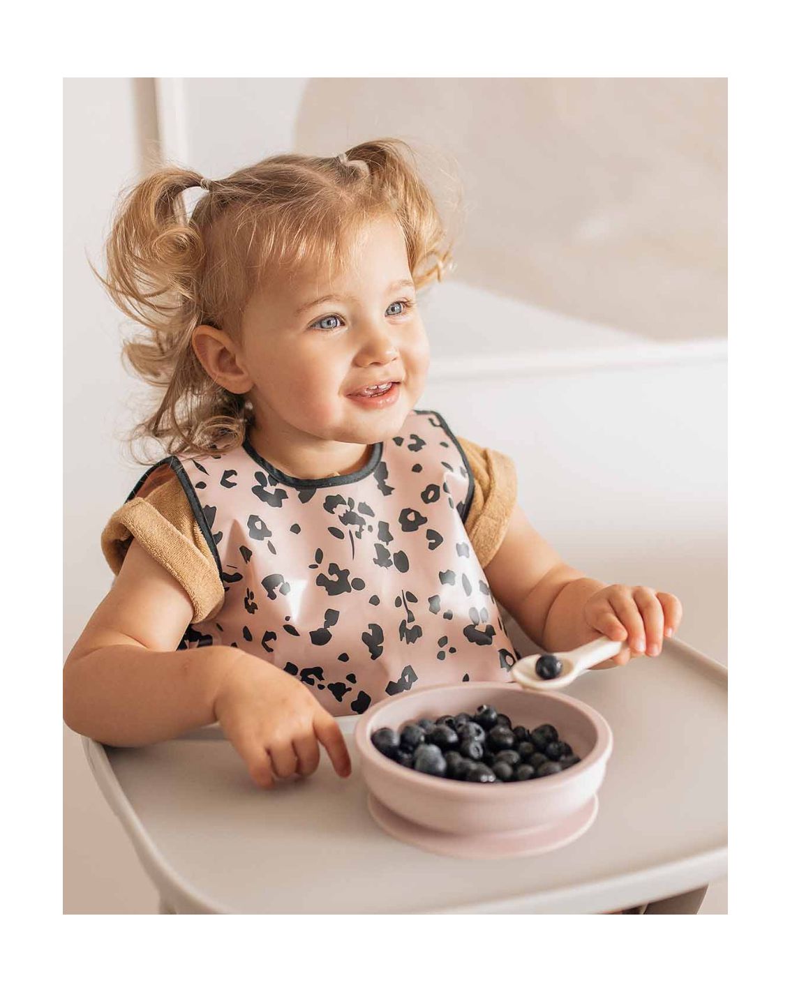 Minene Αδιάβροχη Ποδιά Πλαστική με Velcro Dark Pink - 1
