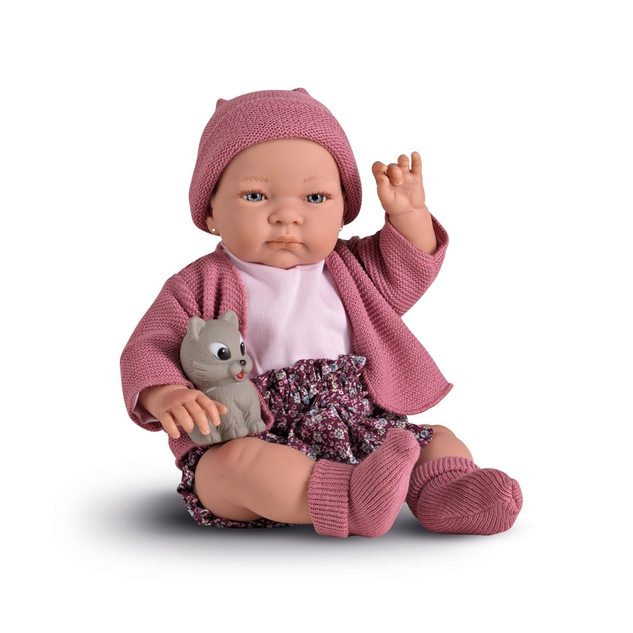 Lamagik Magic Baby Κούκλα Jenny Φούξια Ζακέτα με Γατάκι 47εκ. Αρωματισμένη - 1
