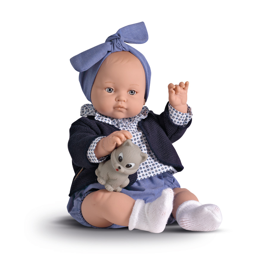 Lamagik Magic Baby Κούκλα Alicia Μπλε Ζακέτα με Γατάκι 47εκ. Αρωματισμένη - 1