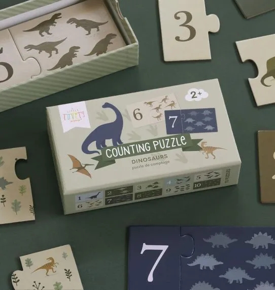 A Little Lovely Company Εκπαιδευτικό Παζλ Μαθαίνω τους Αριθμούς Dinosaurs - 1