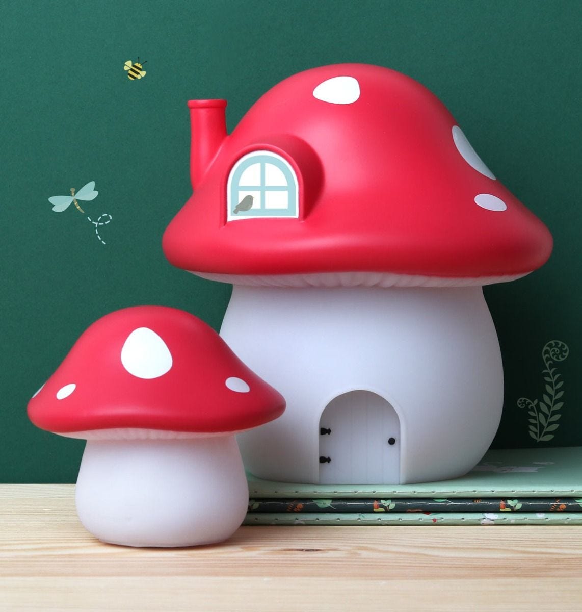 A Little Lovely Company Φωτάκι Νυκτός Little Light Mushroom Red - 1