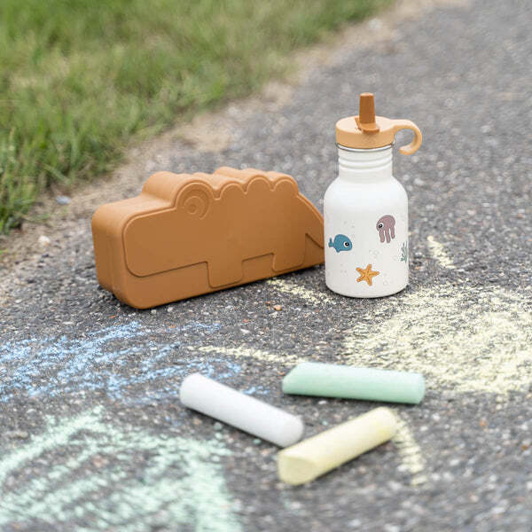 Done By Deer Παιδικό Παγούρι Ανοξείδωτο Sea Fiends Beige 350ml - 1