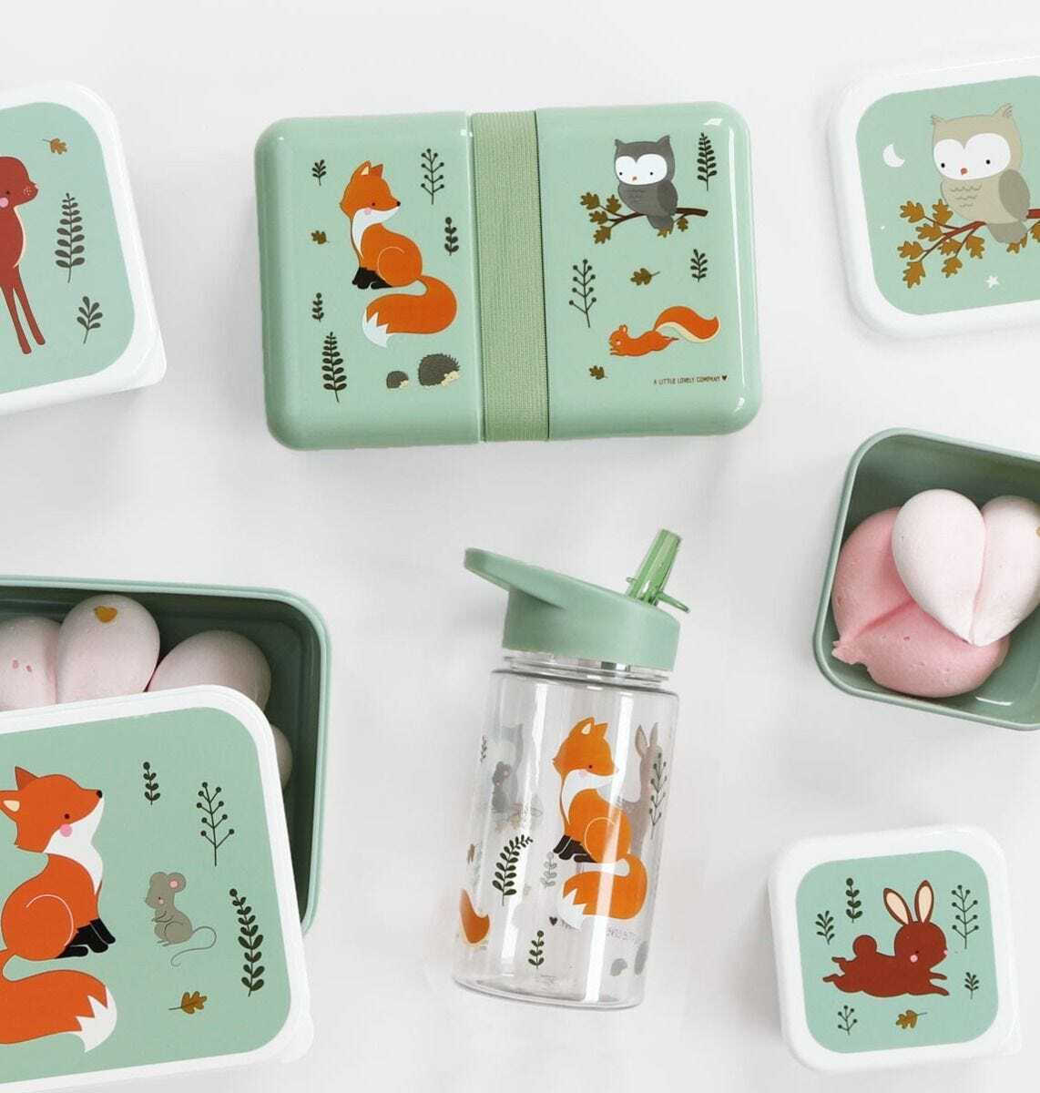 A Little Lovely Company Παιδικό Παγούρι 450ml Forest Friends - 1