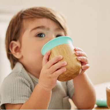 Munchkin Παιδικό Ποτηράκι από Bamboo 148ml  Γαλάζιο 6m+ - 1