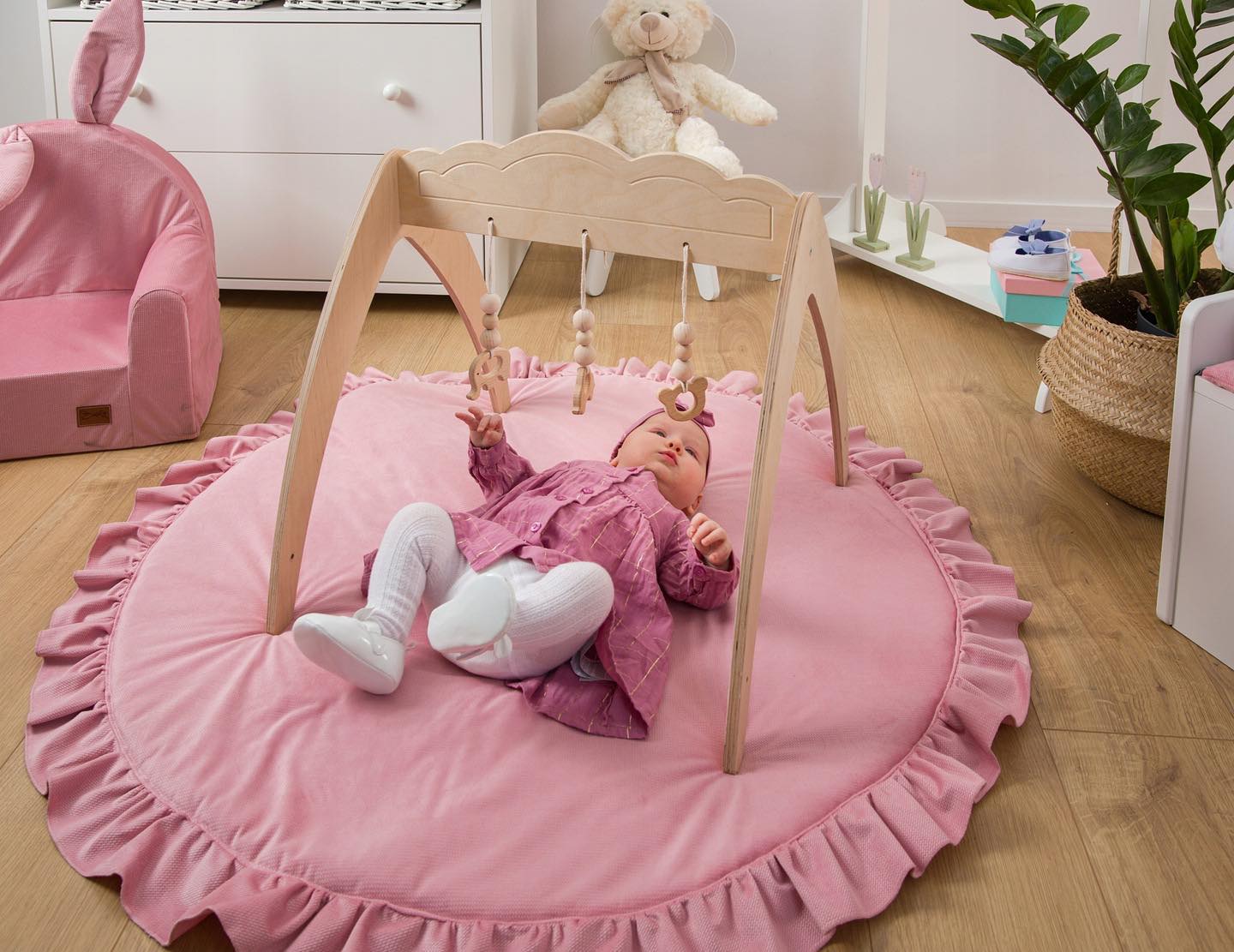 Babycute Ξύλινο Βρεφικό Γυμναστήριο 50×45εκ. Φυσικό Ξύλο - 1