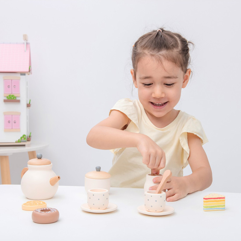 New Classic Toys Παιδικό Ξύλινο Ολοκληρώμενο Σετ Τσαγιού - 1
