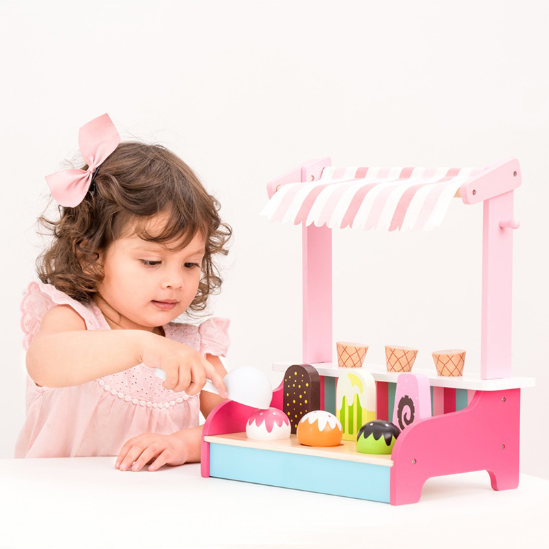 New Classic Toys Ξύλινο Παιδικό Σετ Πάγκος Παγωτατζίδικου - 1