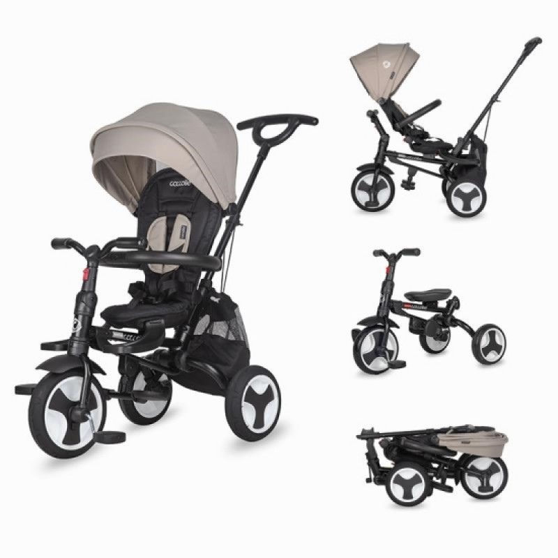 Coccolle Smart Baby Αναδιπλούμενο Τρίκυκλο Ποδήλατο Spectra Plus Greystone - 1