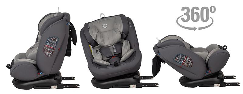 Coccolle Smart Baby Κάθισμα Αυτοκινήτου 360° Isofix Nova Moonlit Grey 0-36kg - 1