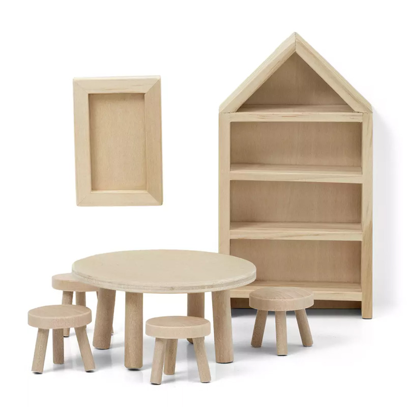 Lundby Ξύλινες Μινιατούρες - Σετ Τραπεζαρία για Κουκλόσπιτο DIY - 1