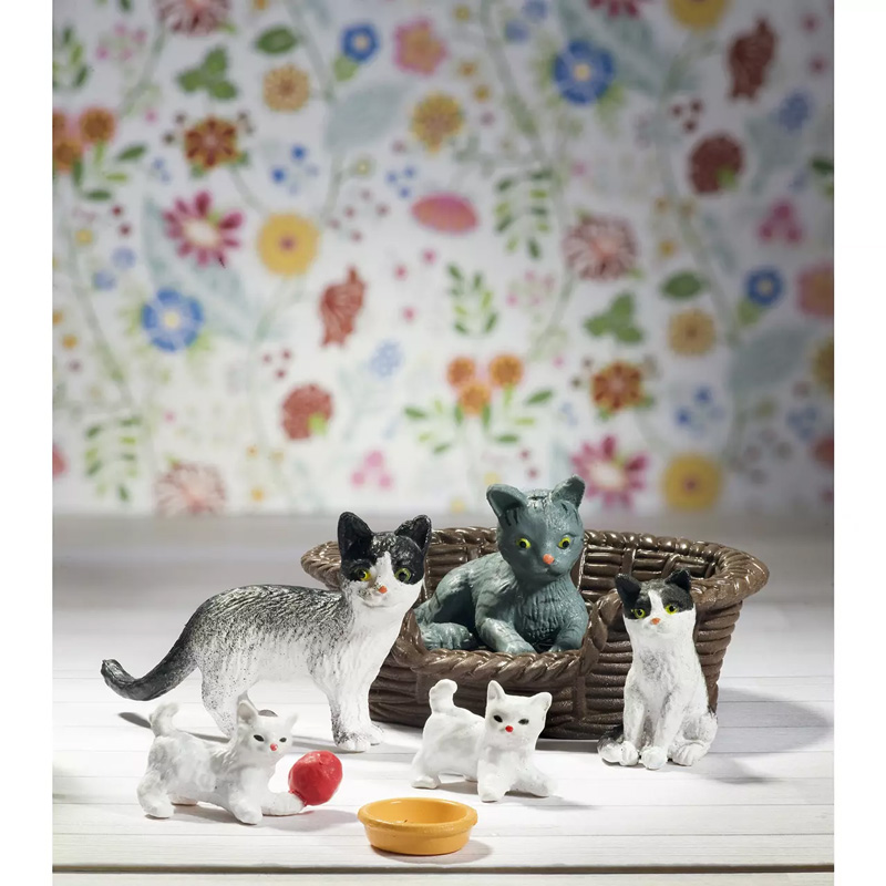 Lundby Μινιατούρες Σετ Οικογένεια Γατάκια για Κουκλόσπιτο DIY - 1