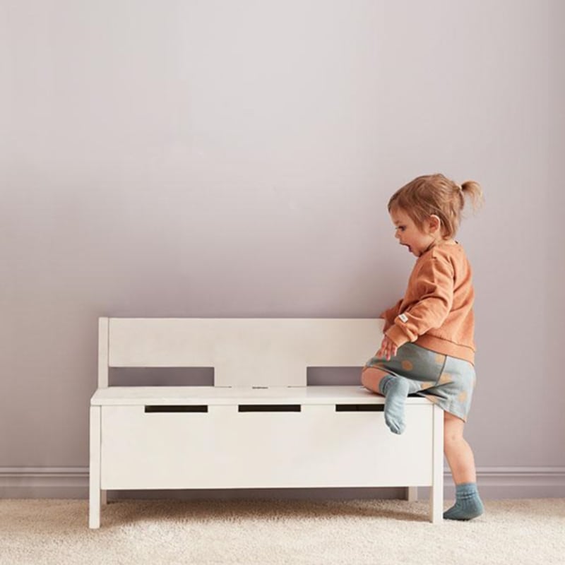 Kids Concept Παγκάκι Παιδικού Δωματίου με Αποθηκευτικό Χώρο Star Λευκό - 1