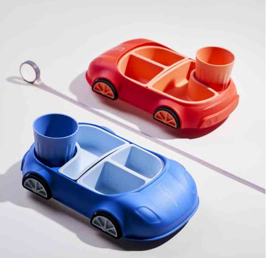 Chic Mic Bioloco Οικολογικό Παιδικό Σετ Φαγητού Car Red Lightning - 1