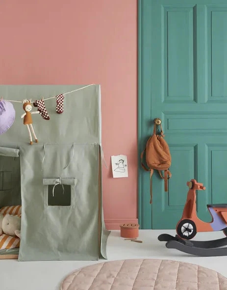 Kids Concept Ξύλινο Σπιτάκι Montessori Απαλό Πράσινο - 1