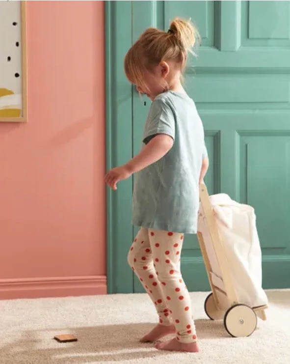 Kids Concept Ξύλινo Παιδικό Συρόμενο Καρότσι για Ψώνια Kid's Hub - 1