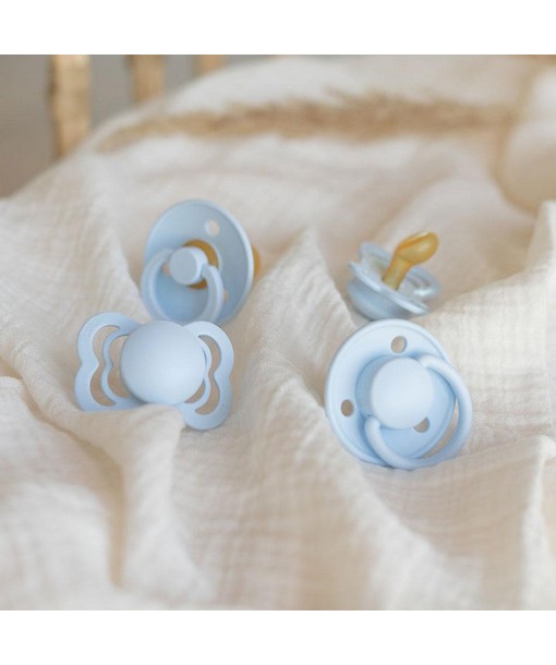 Bibs Try It Collection Σετ 4 Πιπίλες Καουτσούκ & Σιλικόνης Baby Blue No 0-6 Μηνών - 1