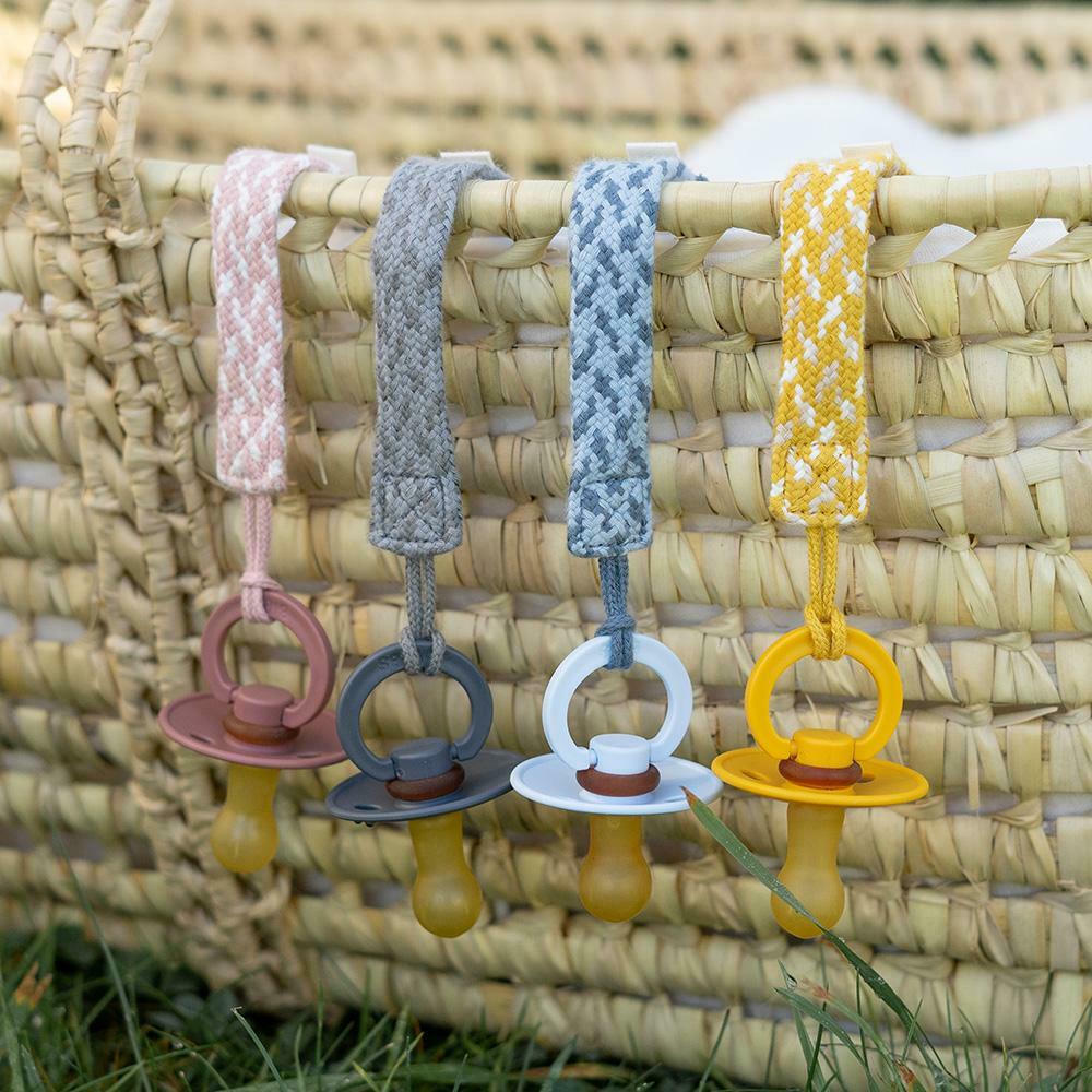 Bibs Κλιπ Πιπίλας Paci Braid Cloud/Iron 22εκ. - 1